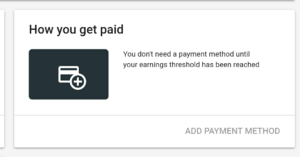 add payment method bank account in adsense